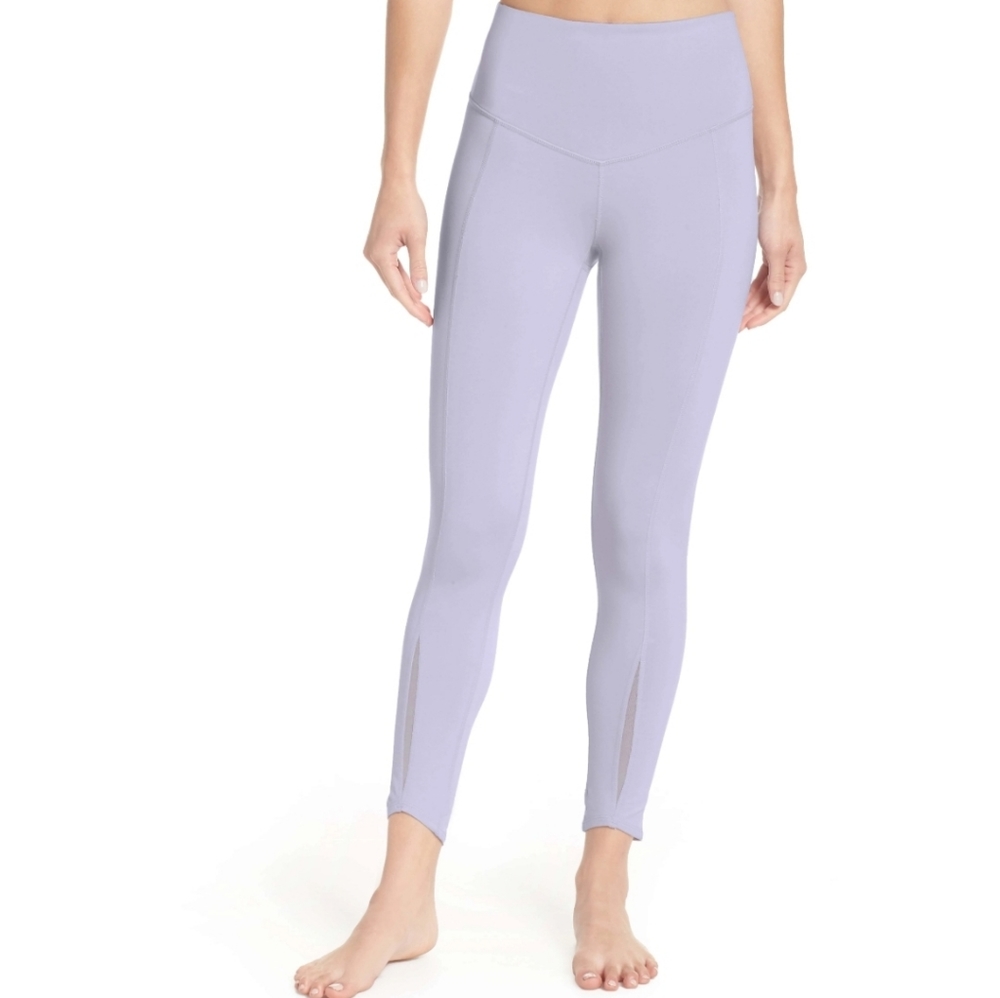 Zella Lilac Refocus High‎ Waist Crop Yoga Pants Small